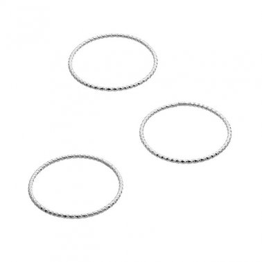 20mm closed jump rings faceted 1mm wire(10pcs)