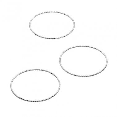 30mm closed jump rings faceted 1mm wire (5pcs)