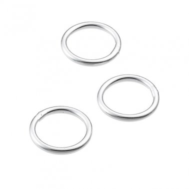 10mm closed jump rings round 1,5mm tube (approx. 20pcs)
