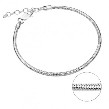 Bracelet chaîne serpent 2,3mm 16+3cm extension (1pc)