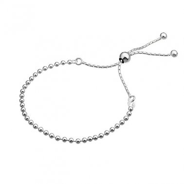 2,5mm bead bracelet sliding bead clasp on chain (1pc)
