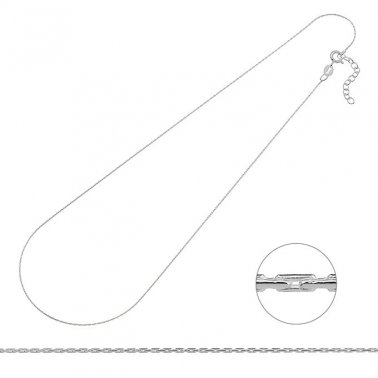 Collier cardano 0,8mm 50+5cm extension (1pc)