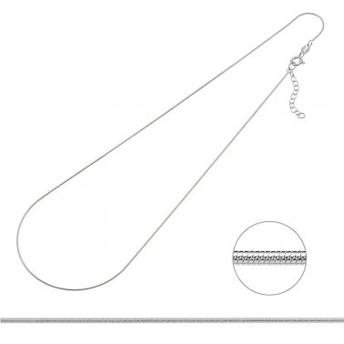 Collier serpent 0,7mm 40+3cm extension (1pc)