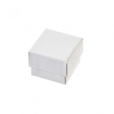 White jewellery gift box for rings or earrings 50x50x35mm (1pc)