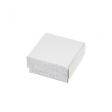 White jewellery gift box for rings or earrings 65x65x35mm (1pc)