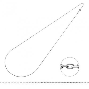 Catenina forzatina sfaccettata 1mm 60cm (1pz)