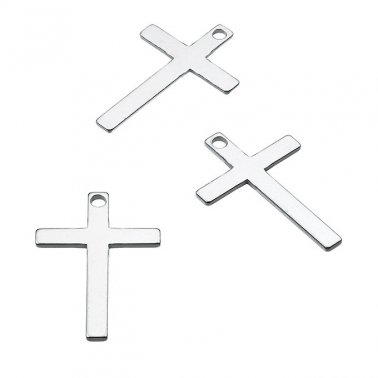 15x10mm cross charm with 1 hole (approx. 20pcs)