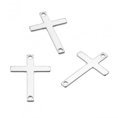 15x10mm cross charm with 2 holes (approx. 20pcs)