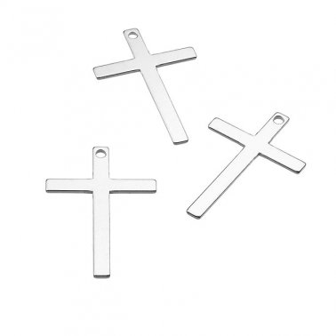 Breloques croix 20x13mm 1 trou (10pcs)