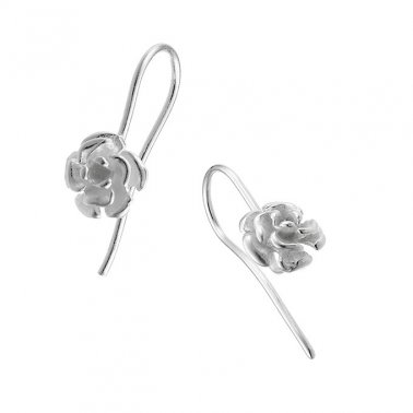Earrings hooks with roses (5pairs)