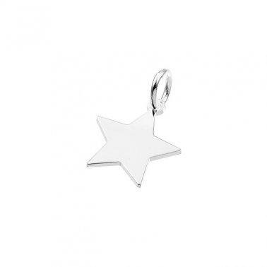13mm engraveable star pendants with ring hand polished (3pcs)