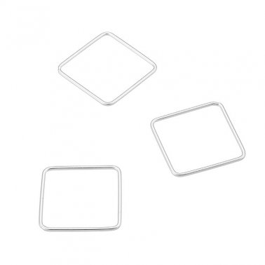 Pendentifs carrés 15mm fil 0,9mm (10pcs)