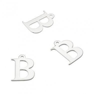 7mm alphabet charms letter B (10pcs)