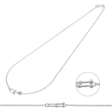 5x15mm double shackle necklace 41cm (1pc)