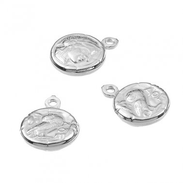 10mm Drachma coin medals with 1 ring (3pcs)