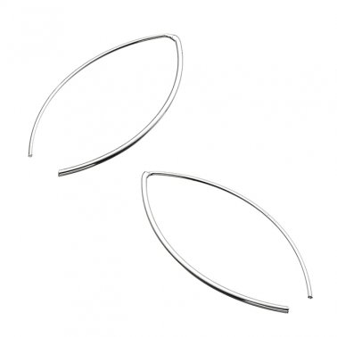 Boucles d'oreilles ovale 50mm fil 1,5mm (1 paire)