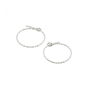 20mm hoop earring supports 0,8mm faceted wire (3pairs)