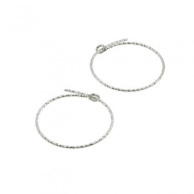 25mm hoop earring supports 0,8mm faceted wire (3pairs)