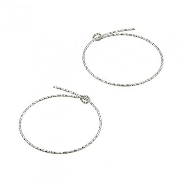 30mm hoop earring supports 0,8mm faceted wire (3pairs)