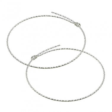 45mm hoop earring supports 0,8mm faceted wire (3pairs)