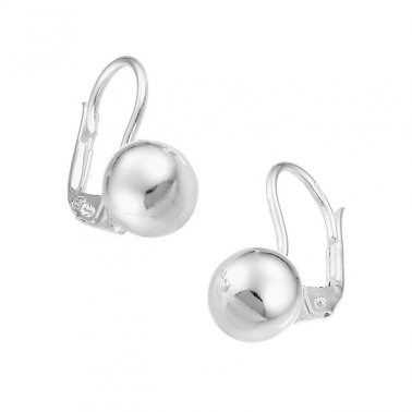 8mm bead lever back earrings (1pair)