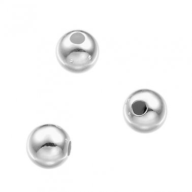 6mm smooth beads hole 1,8mm (approx. 50pcs)