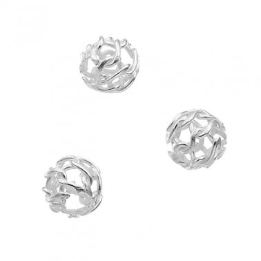 Perles filigranées 4mm trou 1,6mm (env. 100pcs)