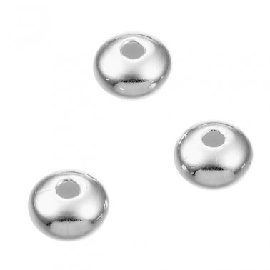 Perles soucoupes lisses 5x3mm trou 1,4mm (env. 50pcs)