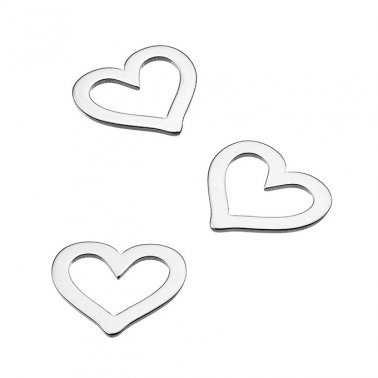 10mm laser cut openwork heart charms (approx. 30pcs)