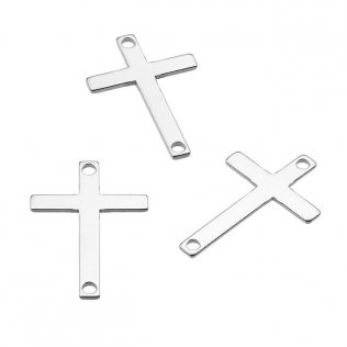 Breloques croix 15x10mm 2 trous (env. 20pcs)