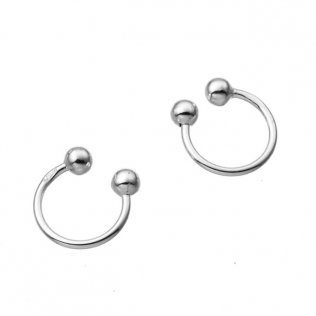 Boucles d'oreilles lobe à pincer 10mm avec perles 3mm (3 paires)