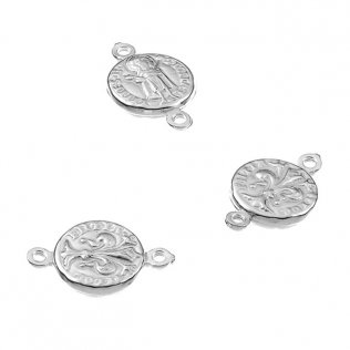 10mm Fiorino coin medals with 2 rings (3pcs)