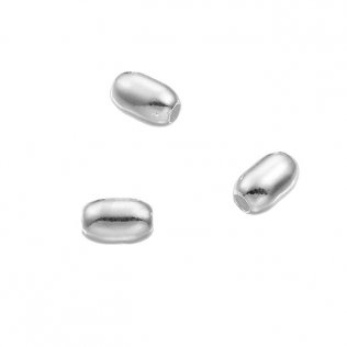 Glatte ovale Perle 3x4,8mm Loch 1,3mm (ca 100Stk)