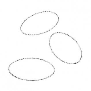24x22mm faceted oval charms wire 0,8mm (10pcs)