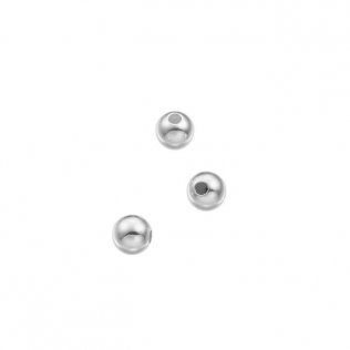 Perles lisses 2,5mm trou 1,2mm (env. 200pcs)