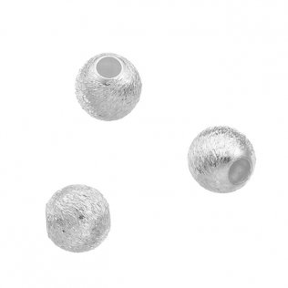 Perles brossées 6mm trou 2,5mm (env. 32pcs)