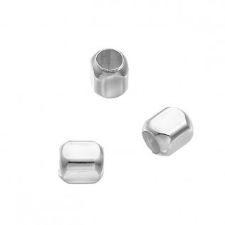 Perles carrées lisses 3mm trou 2,2mm (env. 100pcs)