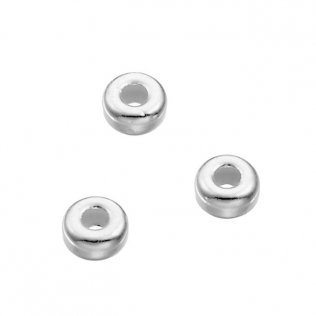 Glatte Spacer Perlen 3mm Loch 1,2mm (ca 200Stk)