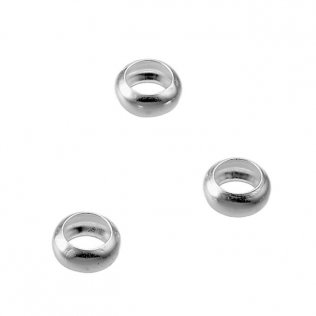 Perles rondelles lisses 5mm trou 3mm (env. 100pcs)