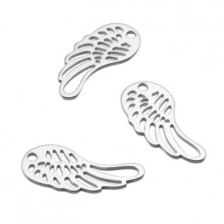 Breloques ailes d'ange ajourées 15mm (env. 20pcs)