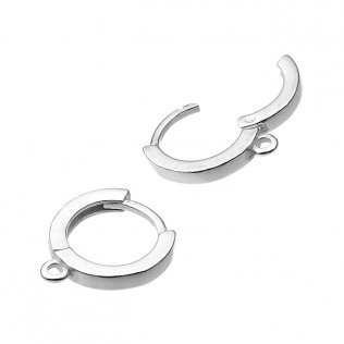 Support boucles d'oreilles clip rond 13mm avec anneau (2paires)