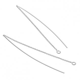 Supports boucles d'oreilles tube 70mm chaîne forçat et anneau (3 paires)
