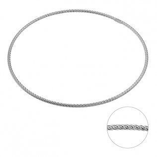Facetted tube bangle 1,5mm wire (1pc)