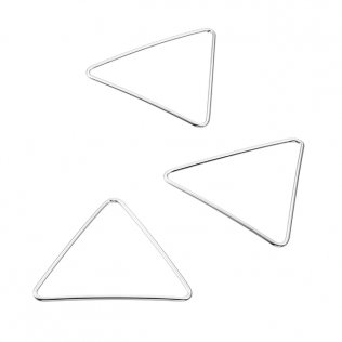 Breloques triangles 28mm fil 0,9mm (10pcs)