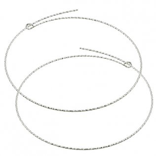 60mm hoop earring supports 0,8mm faceted wire (3pairs)