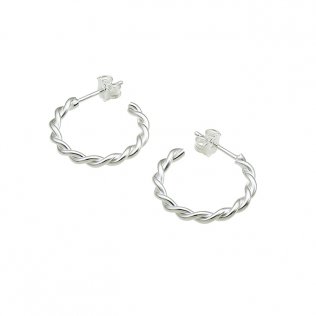 20mm hoop earrings twisted wire 2,5mm (1paire)