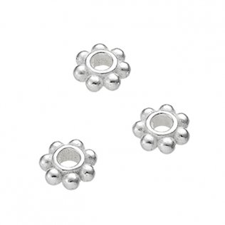 6mm beaded spacers hole 2mm (30pcs)