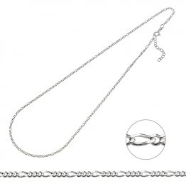 Collier figaro 1,7mm 42+3cm extension (1pc)