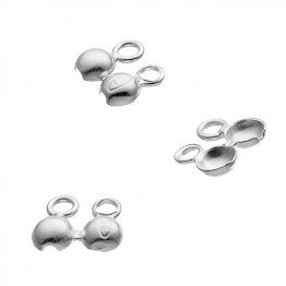 Cache-nœuds perle 4mm double anneau (env.30pcs)