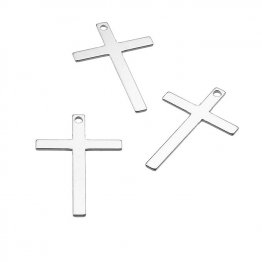 Breloques croix 20x13mm 1 trou (10pcs)